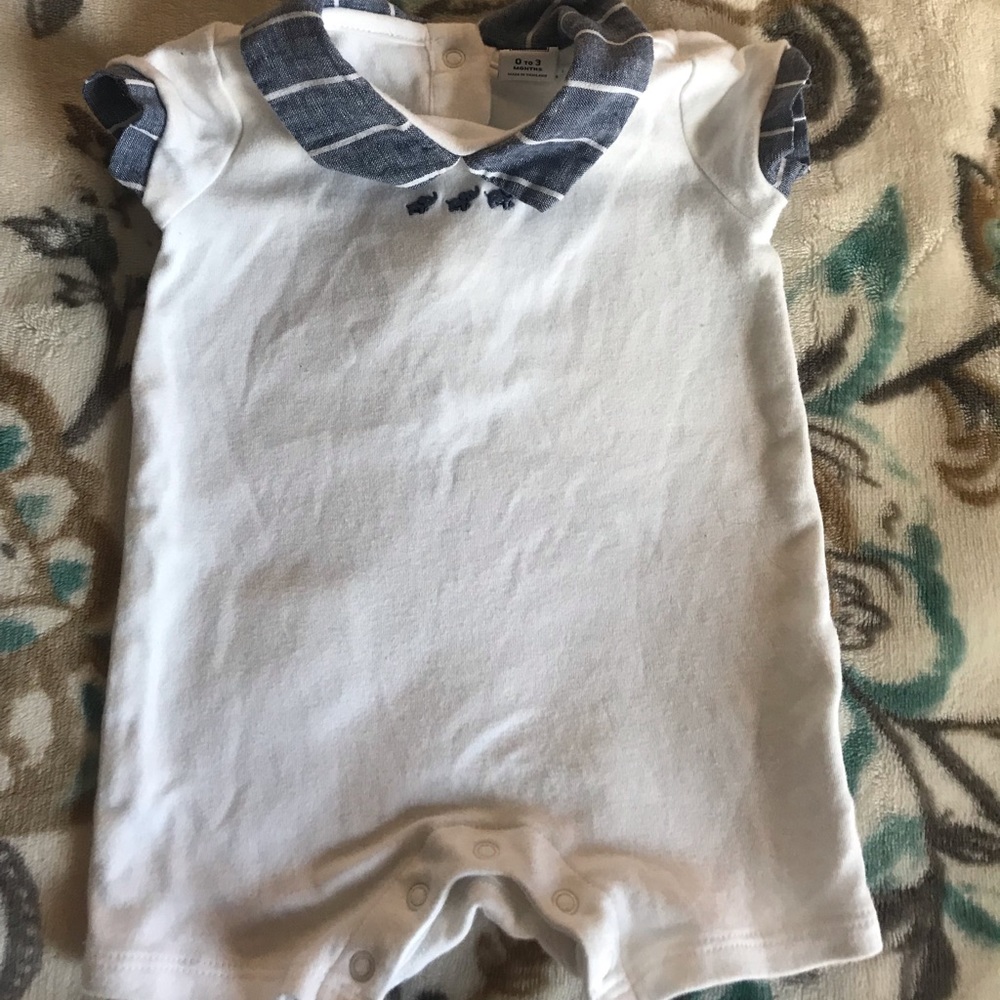 Baby boy white one piece outfit